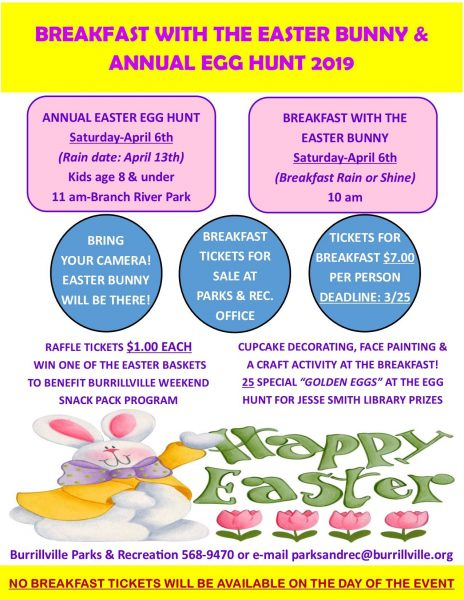 Breakfast With The Easter Bunny &amp; Egg Hunt  Blackstone within Burrillville Ri School Calendar