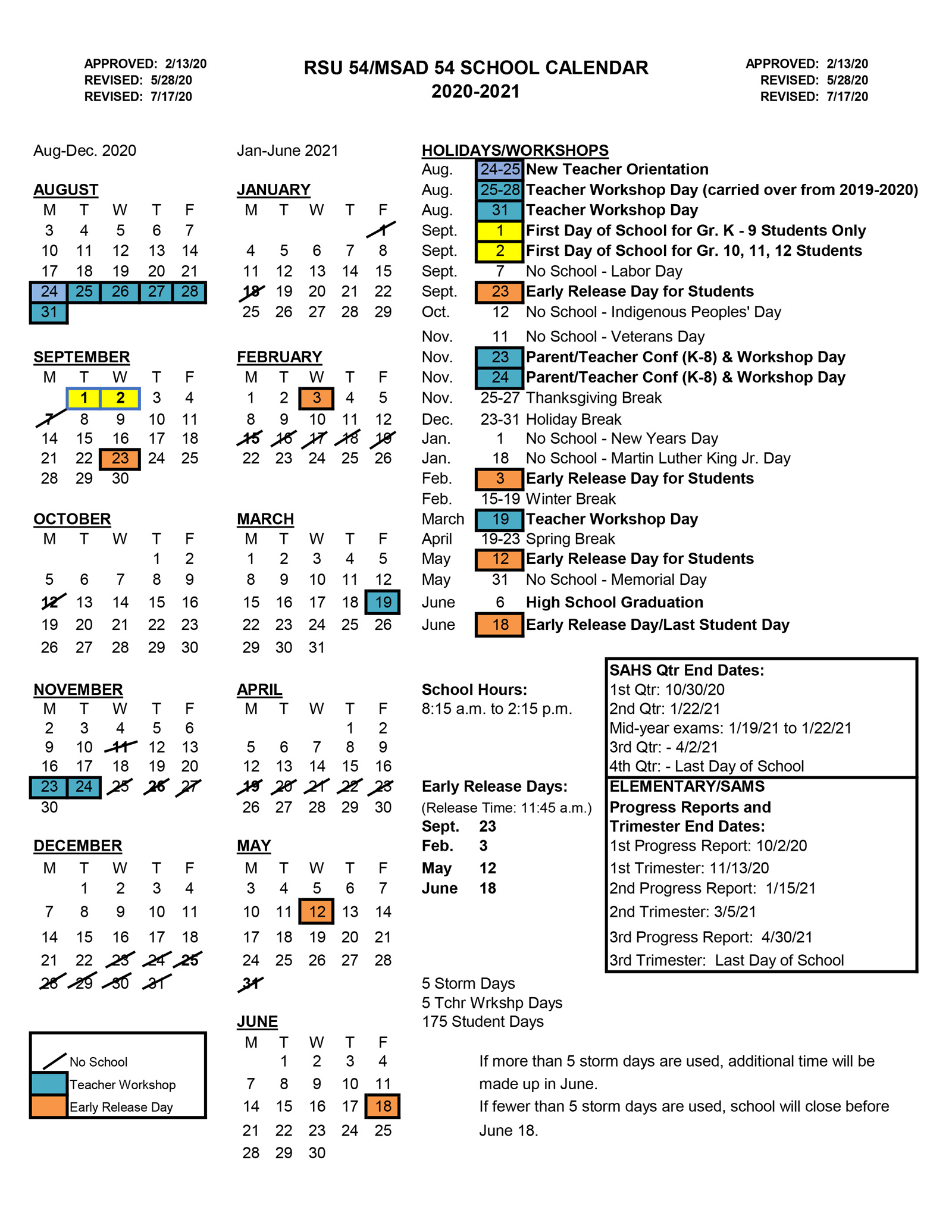 Calendar | Rsumsad 54 intended for Richmond County Ga School Calendar