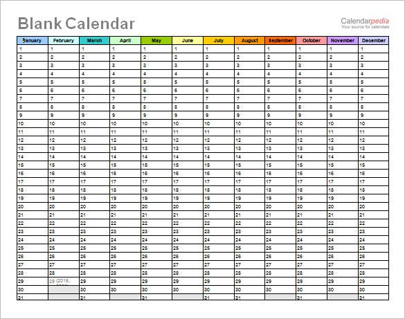 Calendar Template  41+ Free Printable Word, Excel, Pdf throughout Yearly Calendar Template Google Sheets