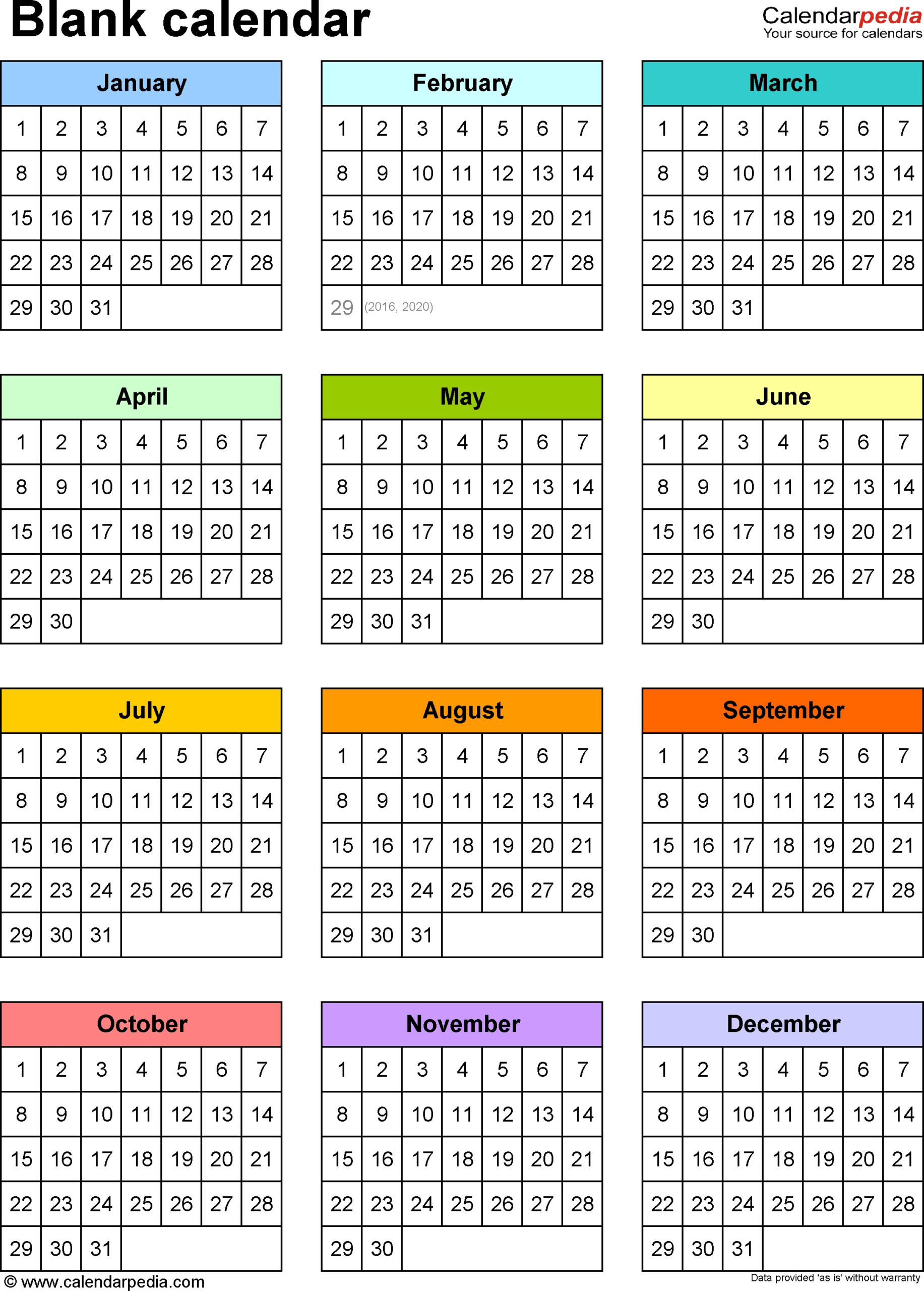 Calendar Template Year At A Glance  Calendar Inspiration within Blank Calendar Word Template