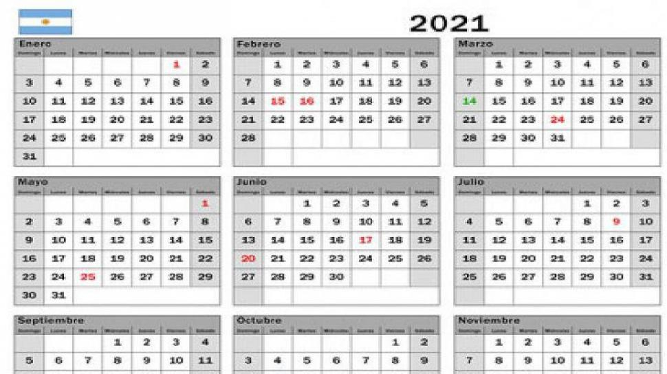 Calendario De Feriados: Cuántos Le Quedan Al 2020 Y Cuáles intended for Calendario Del 2021 Con Semanas