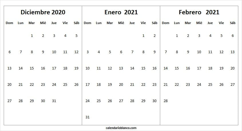 Calendario Diciembre 2020 A Febrero 2021 Excel with regard to Calendario Excel 2021 Plantilla