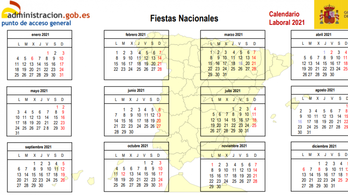 Calendario Laboral 2021: Próximos Días Festivos, Puentes Y regarding Calendario Del 2021 Con Semanas