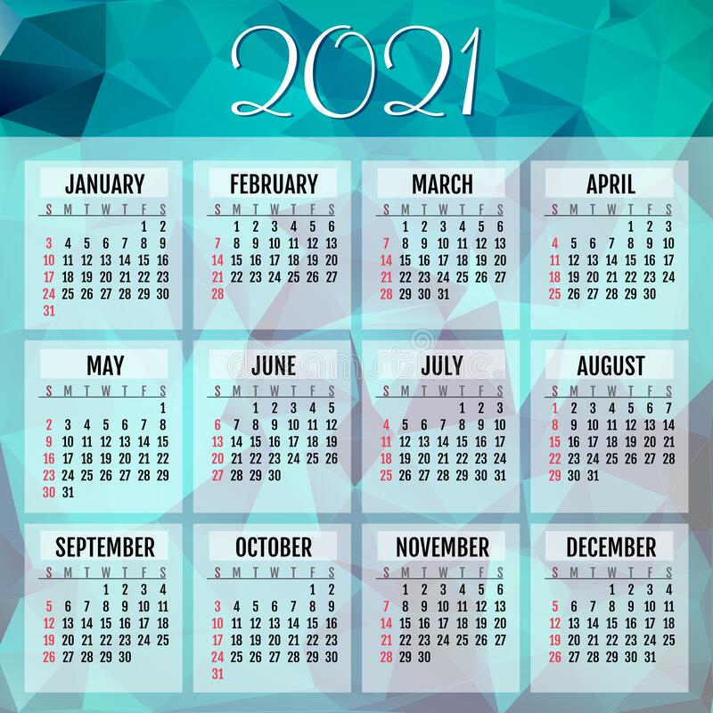 Calendario Vectorial 2021 Año Con Flores De Poinsettia La in Calendario Del 2021 Con Semanas