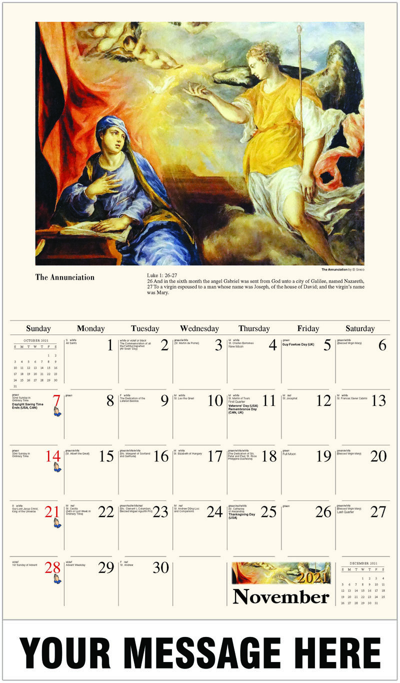 Catholic Church Calendar 2021 | Printable Calendars 2021 intended for Catholic Calendar 2021 Poster