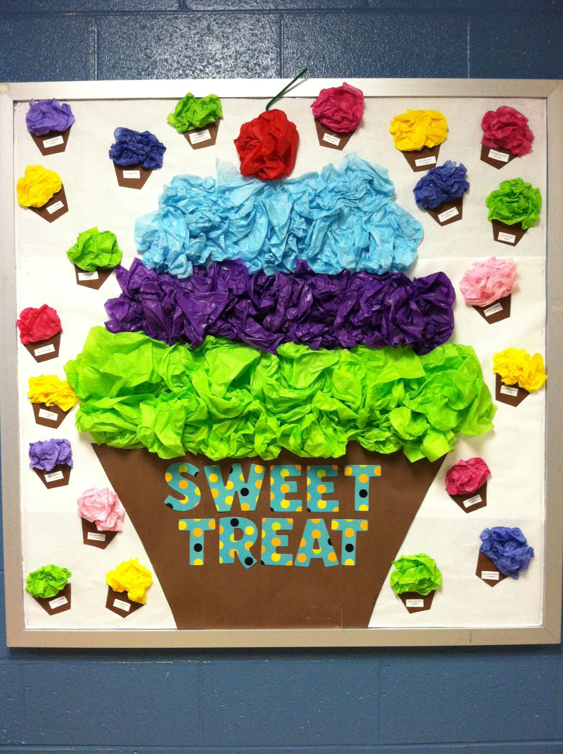Class Room Bulletin Board. Sweet Treat. Cupcake. | Bulletin Board Ideas | Classroom Bulletin within Birthday Cupcake Display Classroom