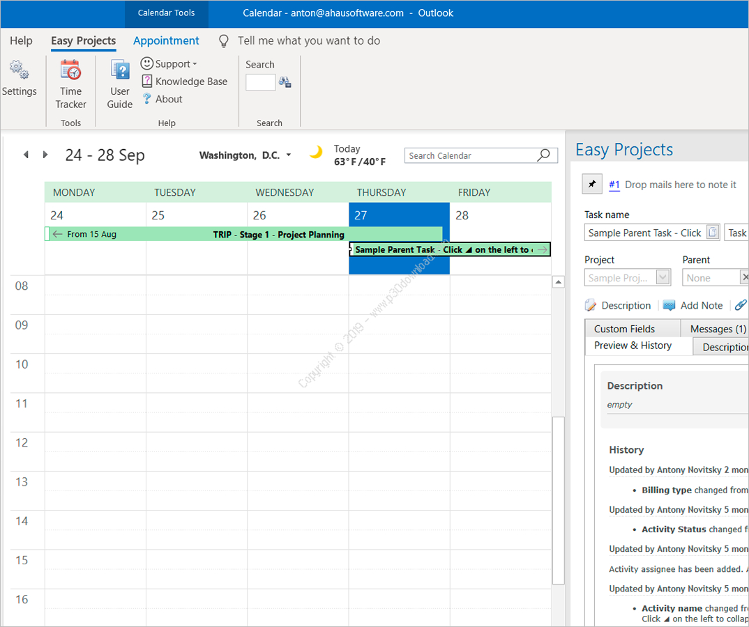 دانلود Easy Projects Outlook Addin For Desktop V3.4.1.0 in Redmine Outlook Add-In