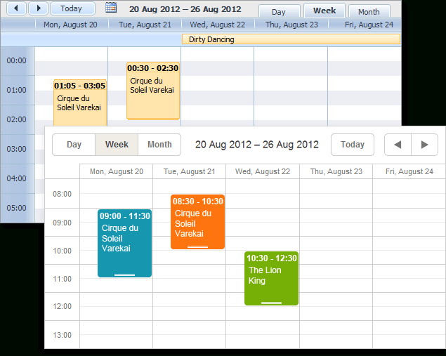 Dhtmlx Scheduler  For Asp  Dhtmlx Scheduler inside Asp.net Mvc Multi Calendar