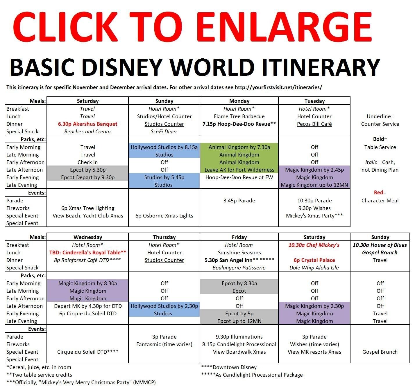 Disney World Itinerary Template Download 2020  Calendar regarding Disney Itinerary Template