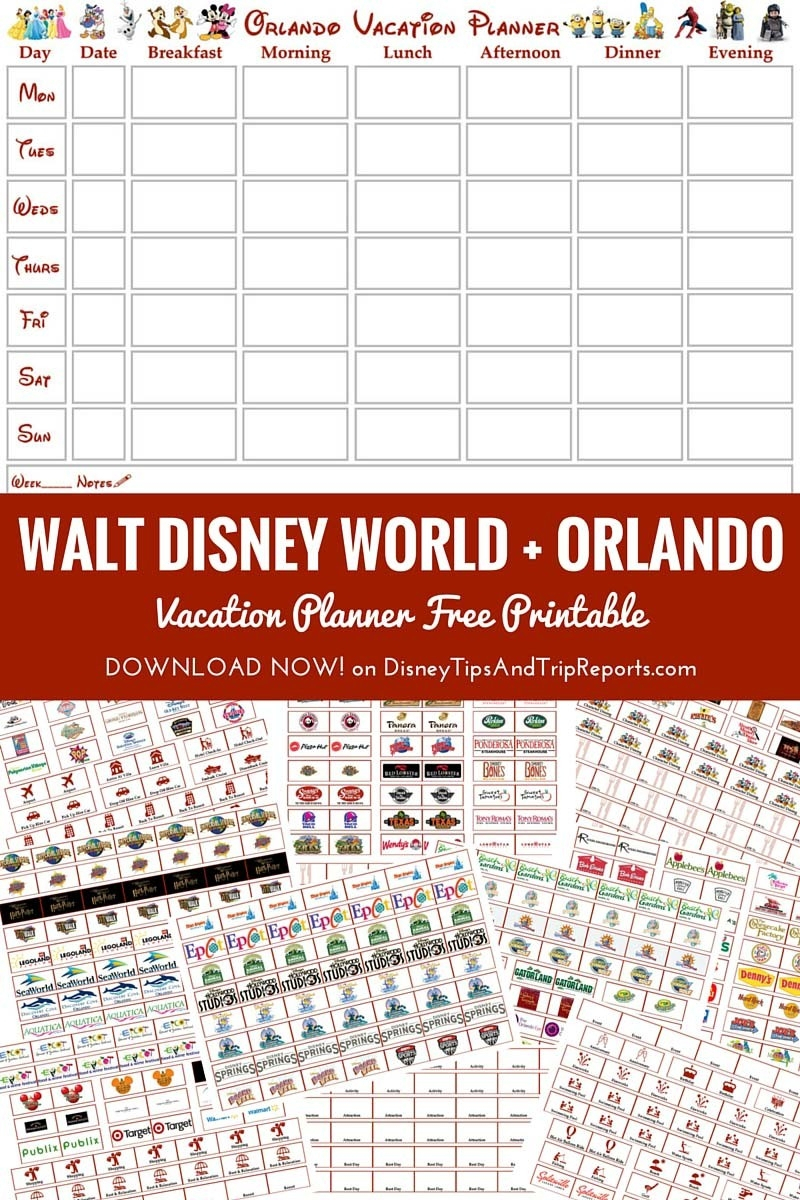 Disney World Itinerary Template Pdf | Calendar Template in Disney Itinerary Template