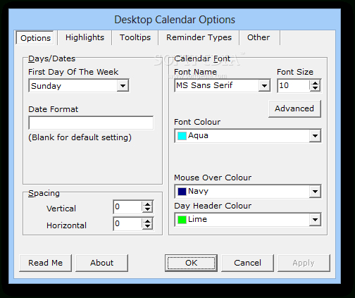 Download Desktop Calendar 1.4.0.211 inside Desktop Calendar For Windows Xp