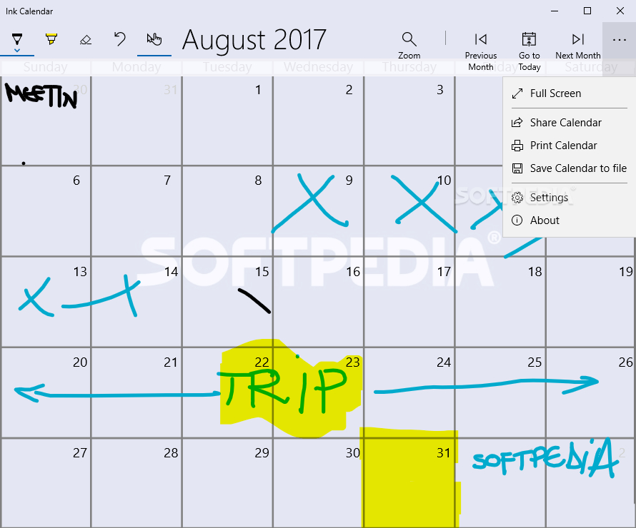 Download Ink Calendar 1.11.2.0 regarding Desktop Calendar For Windows Xp
