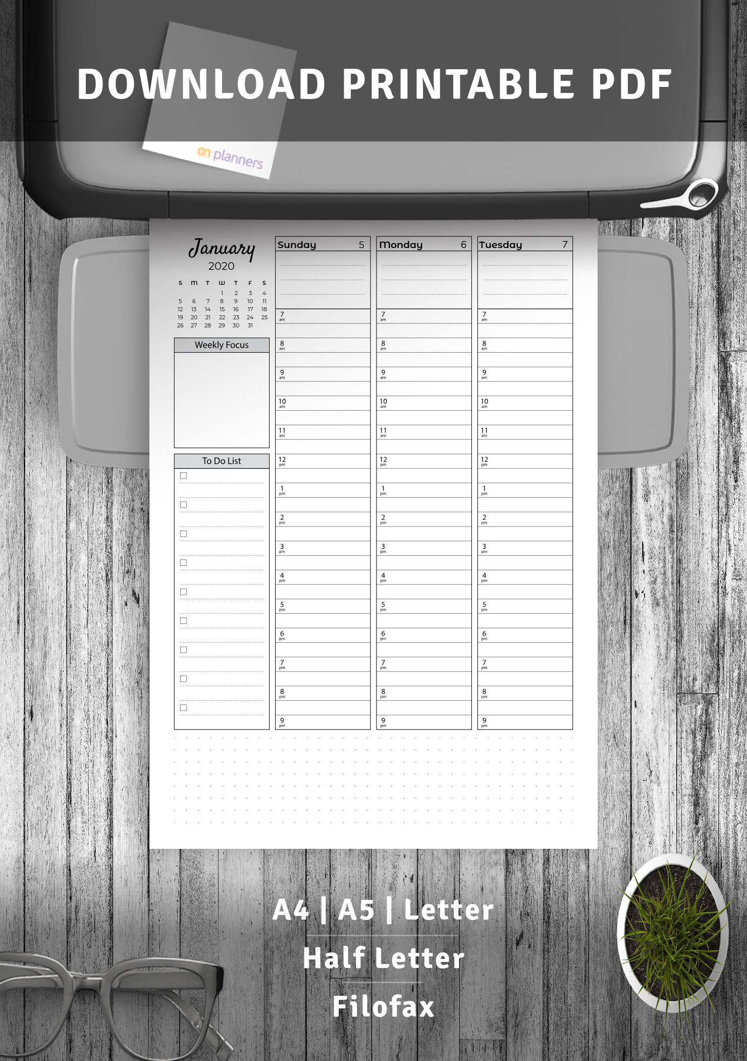 Download Printable Weekly Hourly Planner With Todo List Pdf pertaining to Weekly Hourly Planner Pdf