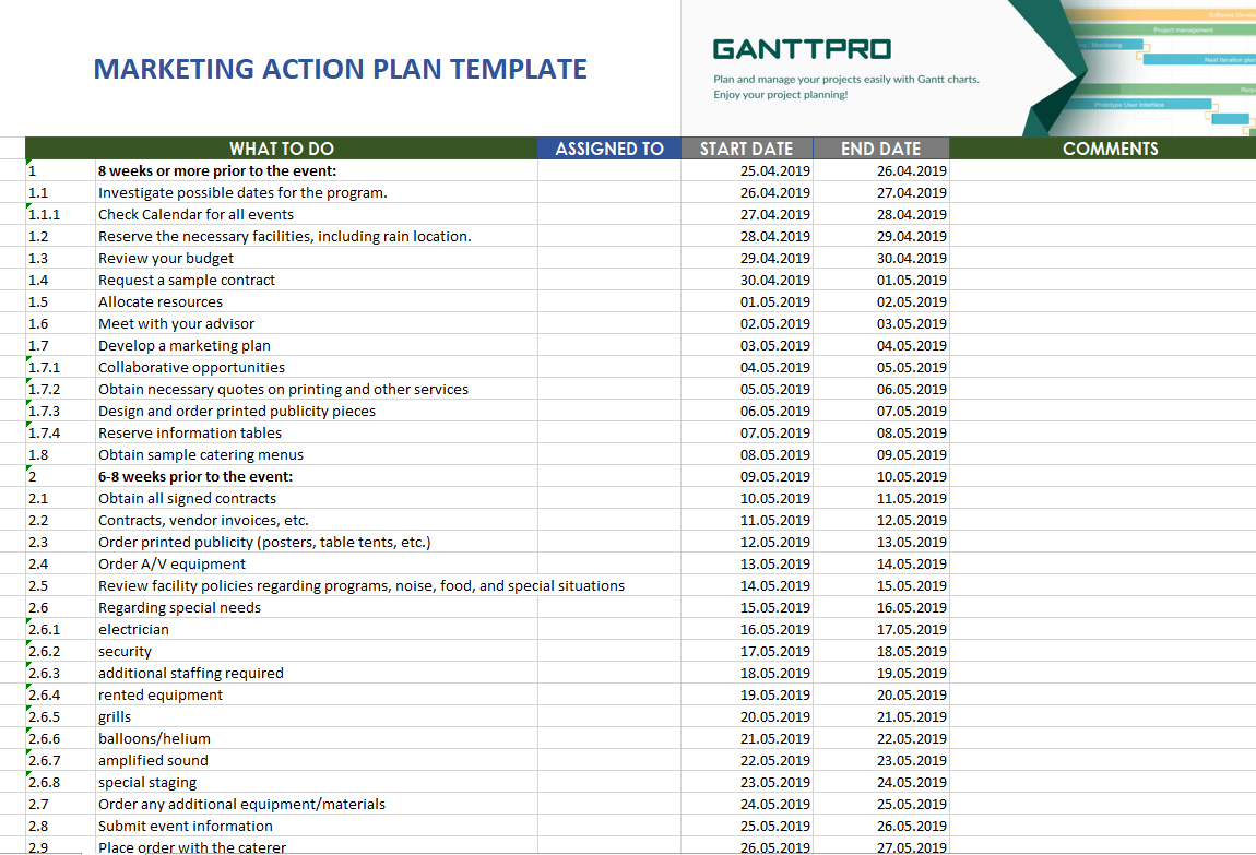 Event Planning Worksheet | Excel Template | Free Download with Event Planning Template Excel Free