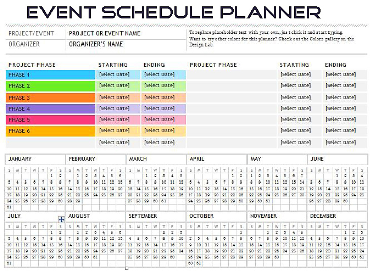 Event Scheduler Planner Spreadsheet Template Excel for Event Planning Template Excel Free
