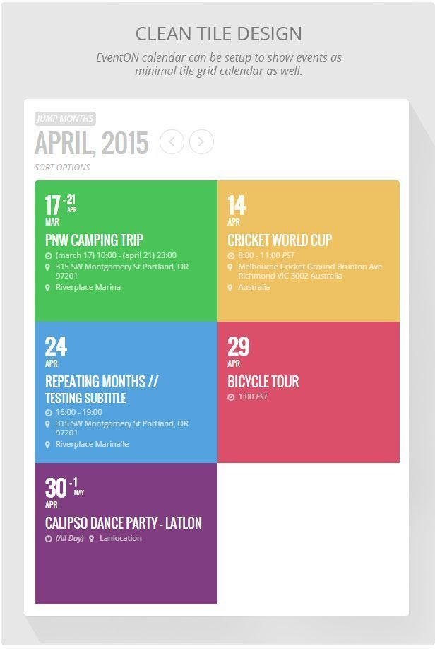 Eventon  WordPress Event Calendar Plugin  WordPress within Economic Calendar Widget WordPress