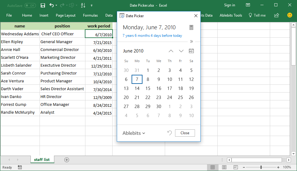 Excel Date Picker  Insert Dates Into Excel Cells In A within Excel Insert Calendar Date Picker