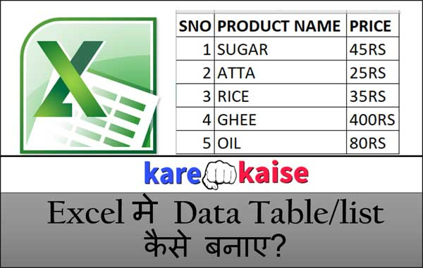 Excel मे Table कैसे बनाए? 5 आसान स्टेप्स मे सीखे। regarding Excel Me Calendar Kaise Banaye