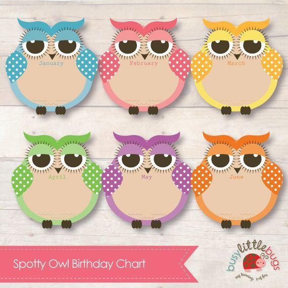 Found On Bing From Www.pinterest | Birthday Charts in Owl Birthday Chart