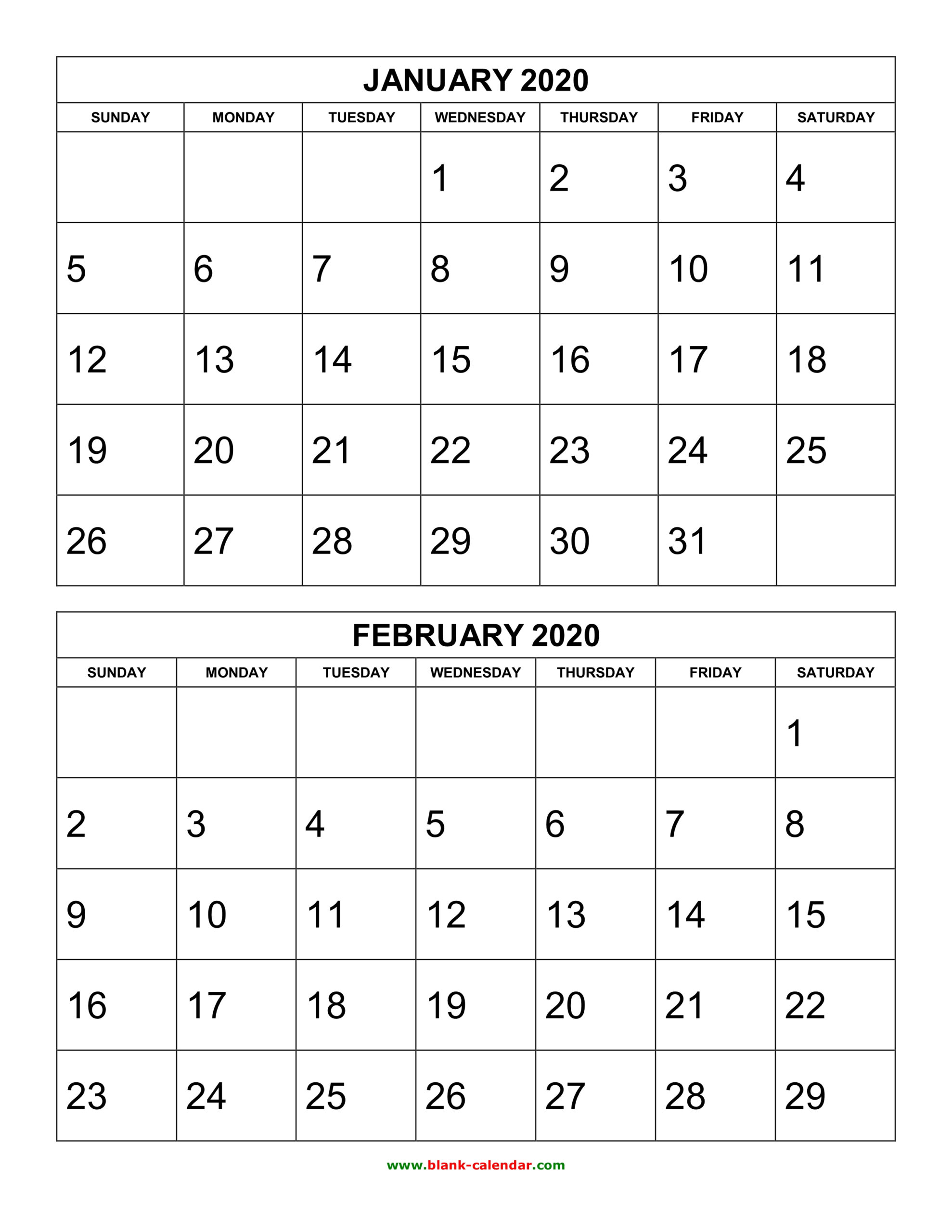 Four Months Per Page Printable 2020 Calendar | Example within 4 Month Blank Calendar