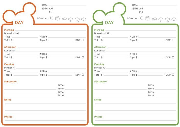 Fredandnicoladisneyplannerlite3.01 | Disney Vacation Planner, Disney Vacation Planning in Disney World Itinerary Template Free