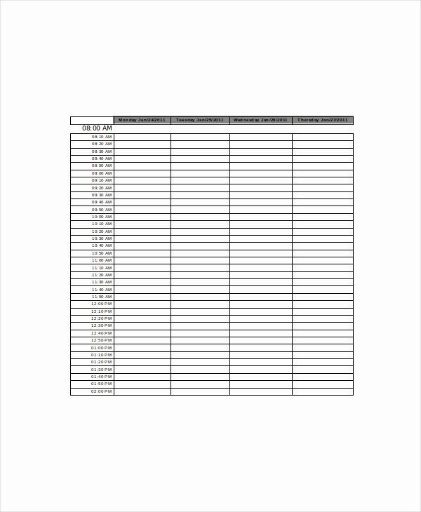 Free Appointment Schedule Template Lovely Appointment pertaining to Printable Appointment Calendar