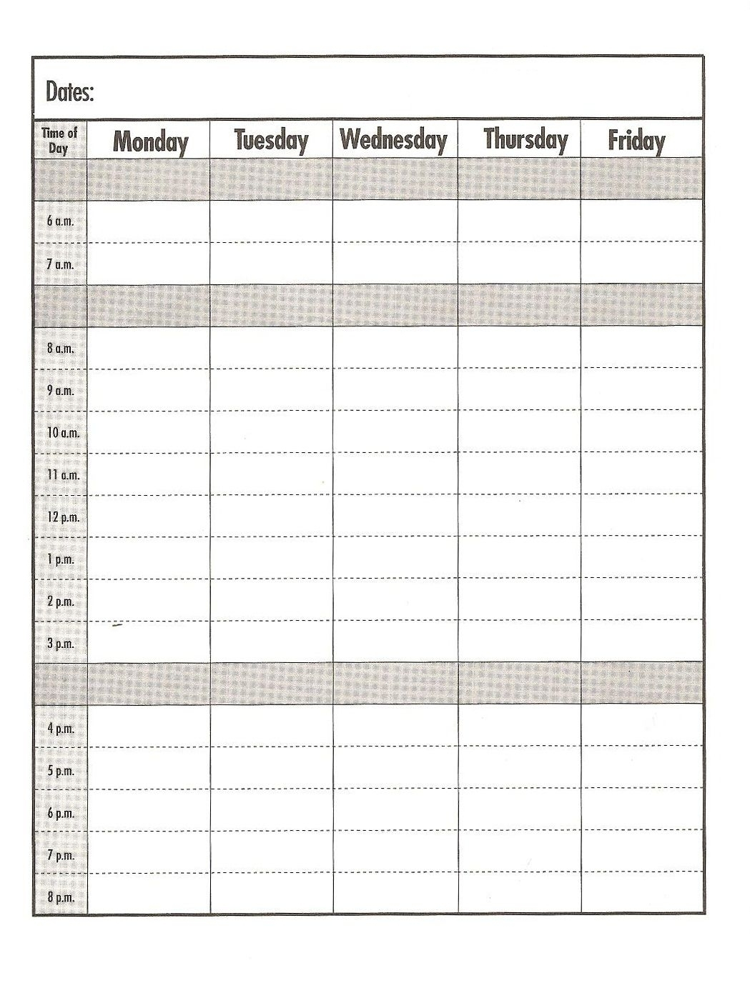 Free Calendar Print Out Pages Daily With Time Slots On with regard to Printable Daily Calendar With Time Slots