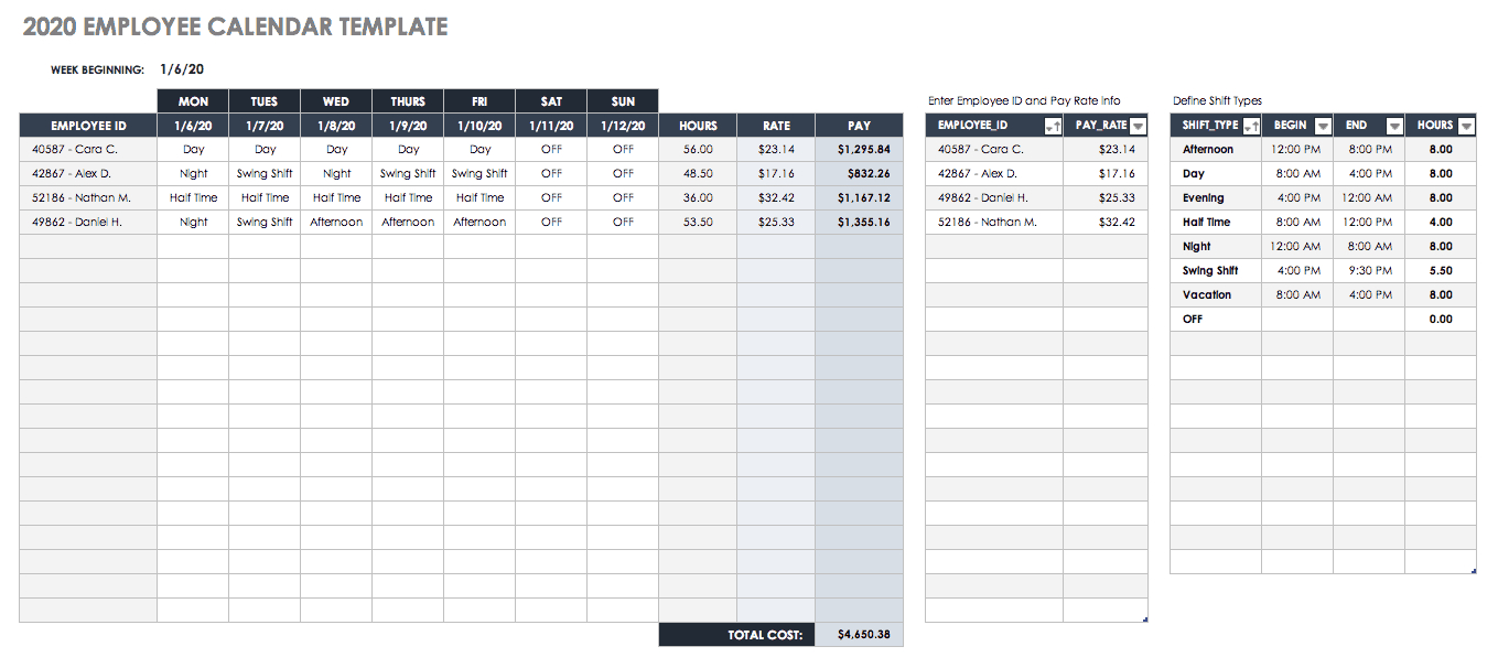 Free Excel Calendar Templates intended for Google Calendar Vacation Tracking