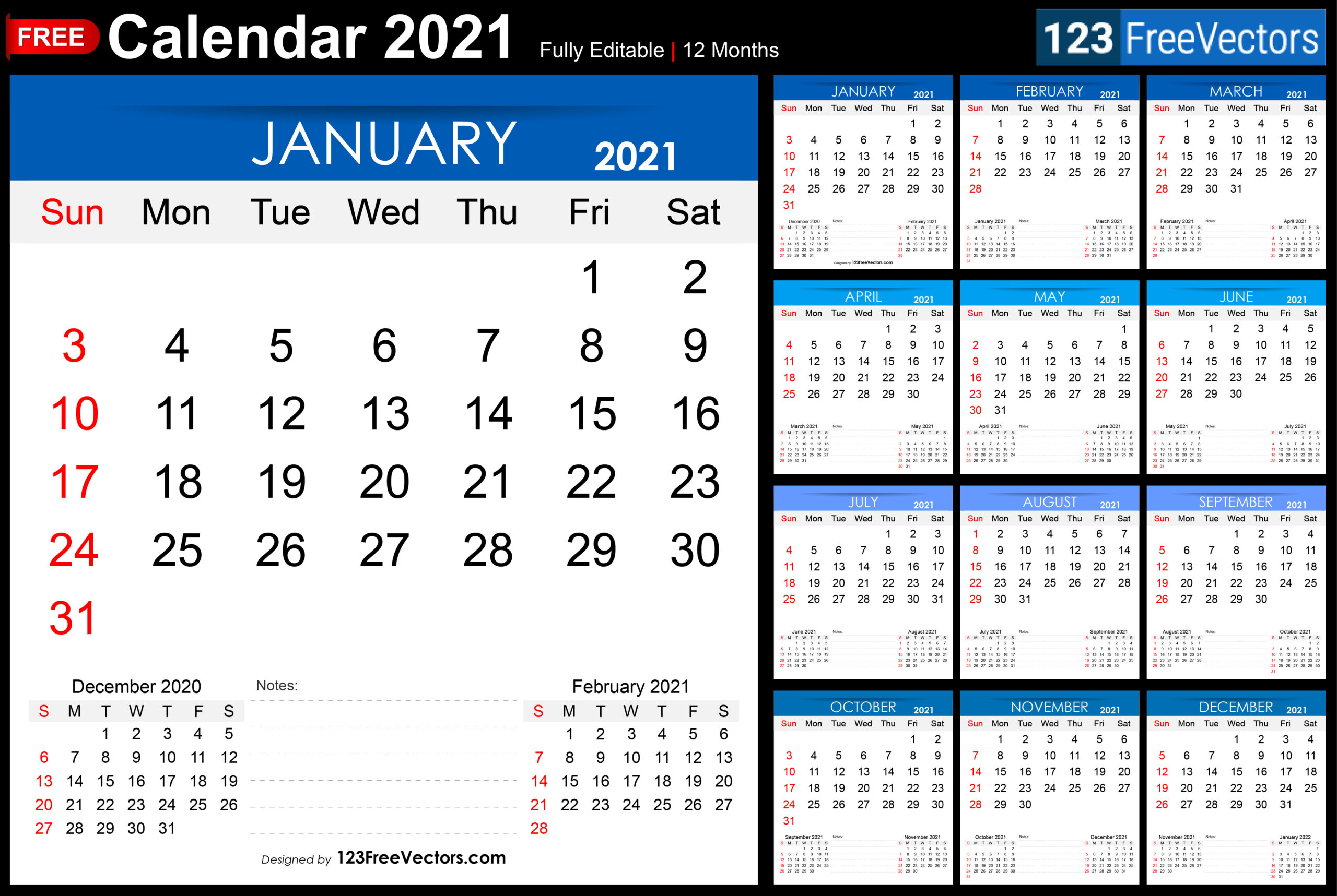 Free Free Printable 2021 Monthly Calendar with 2021 Printable Calendar By Month With Lines
