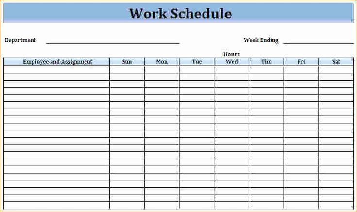 Free Monthly Employee Schedule Template Fresh Blank Weekly throughout Blank Employee Schedule Template