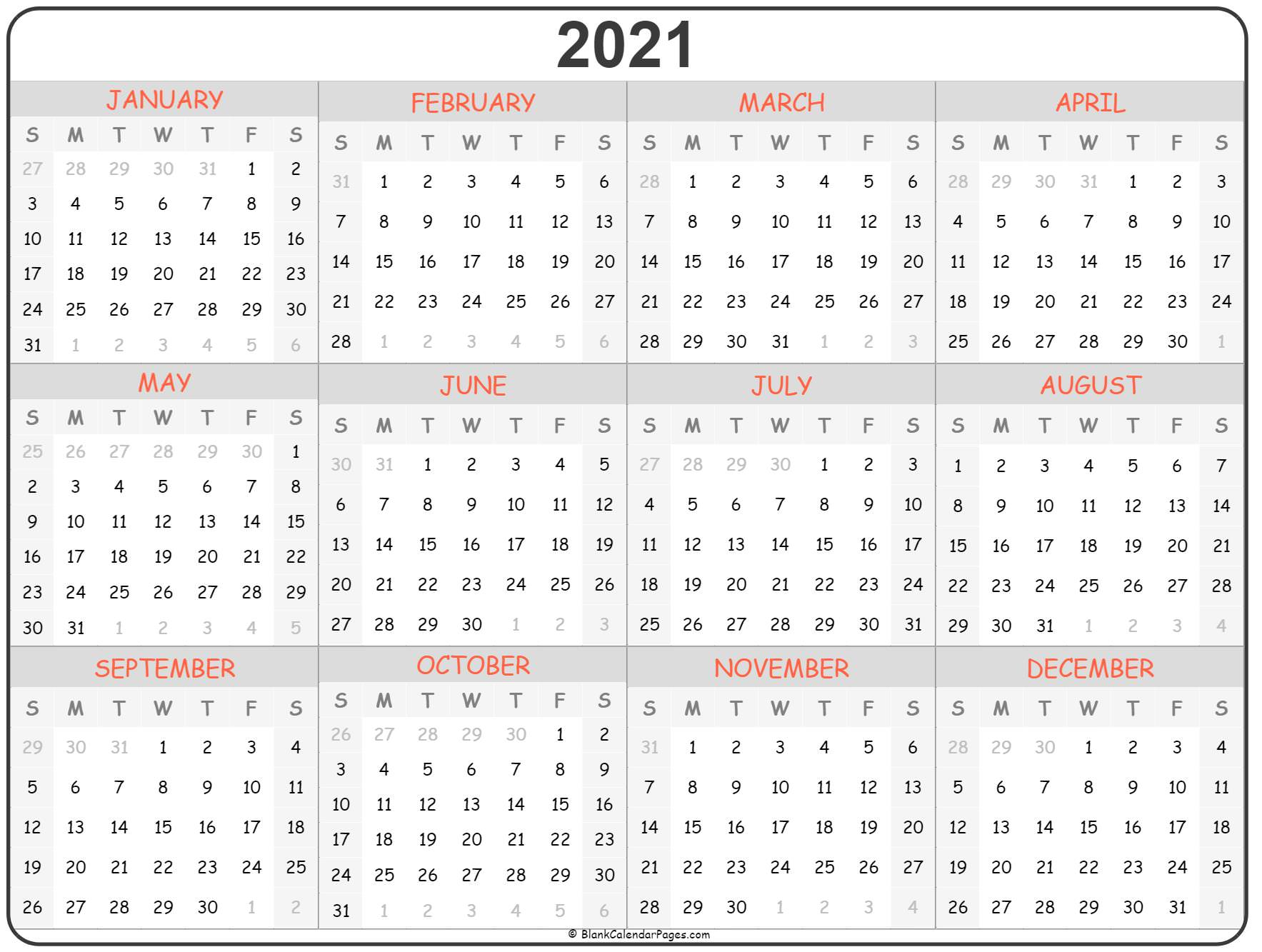 Free Printable 2021 Calendar Landscape | Printablecalendarsfor2021 with regard to Hong Kong Calendar 2021 Template