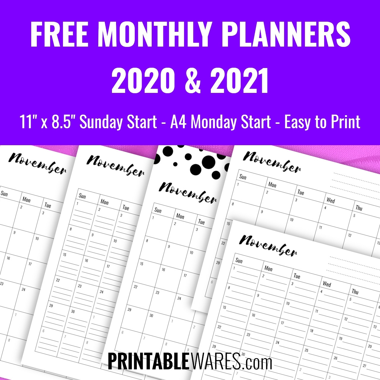 Free Printable 2021 Calendar Monthly Planner Lined within 2021 Printable Calendar By Month With Lines