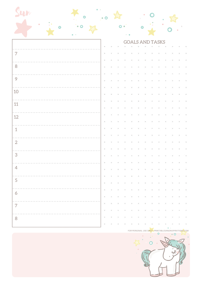 Free Printable 2021 Unicorn Calendar And Planner Pages with regard to Advice From A Unicorn Calendar