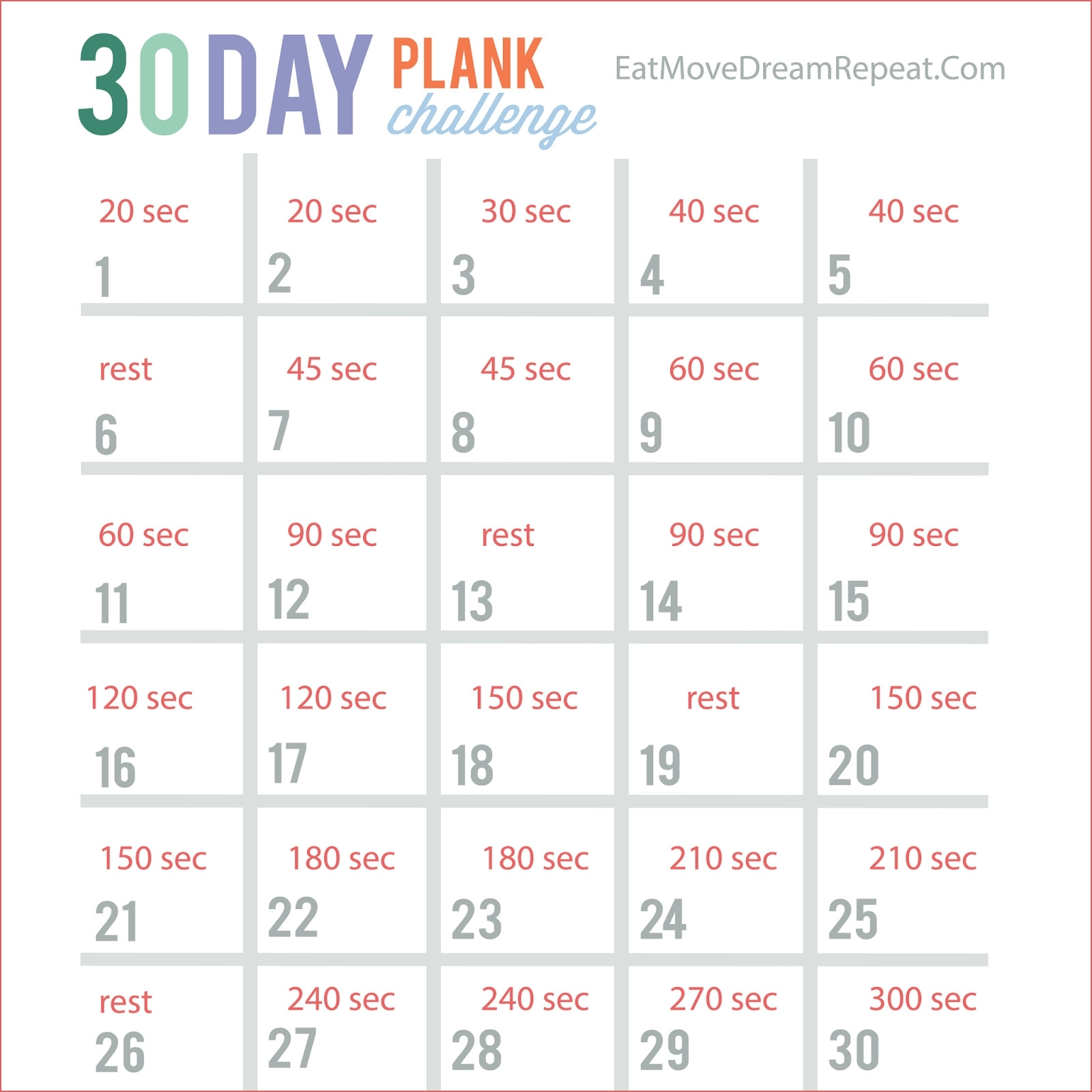 Free Printable 30 Day Calendar  Calendar Inspiration Design in 30 Day Printable Calendar