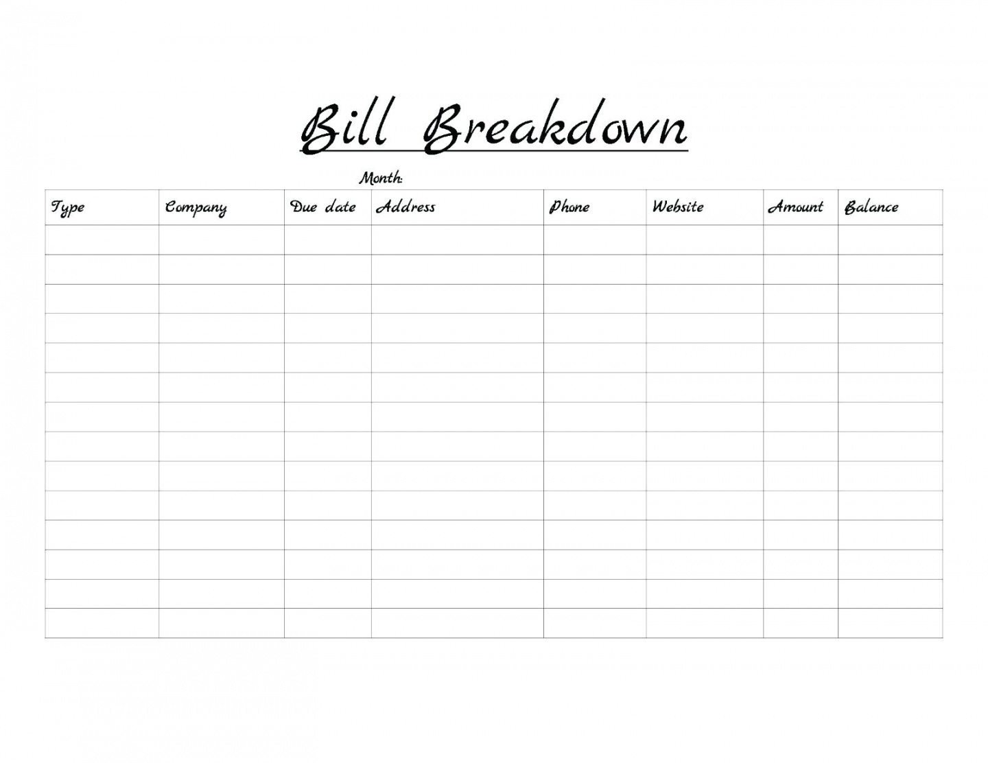 Free Printable Bill Organizer | Calendar For Planning inside Bill Pay Calendar Template