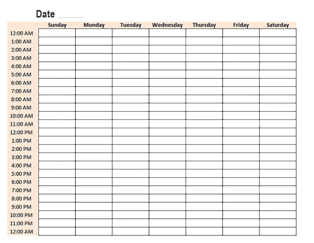 Free Printable Daily Planner Template In Pdf, Word &amp; Excel intended for Weekly Hourly Planner Pdf