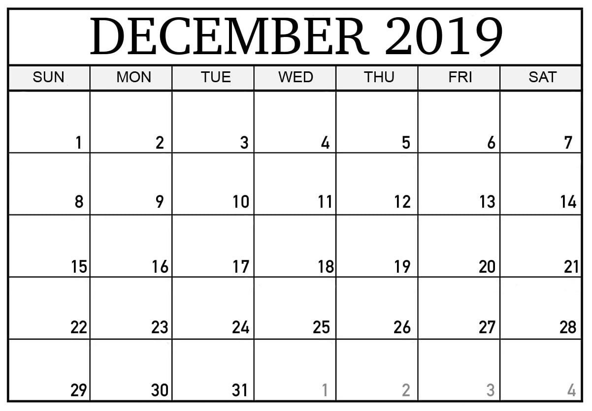 Free Printable December 2019 Calendar Notes  2019 throughout Printable Calendars By Beta Calendars