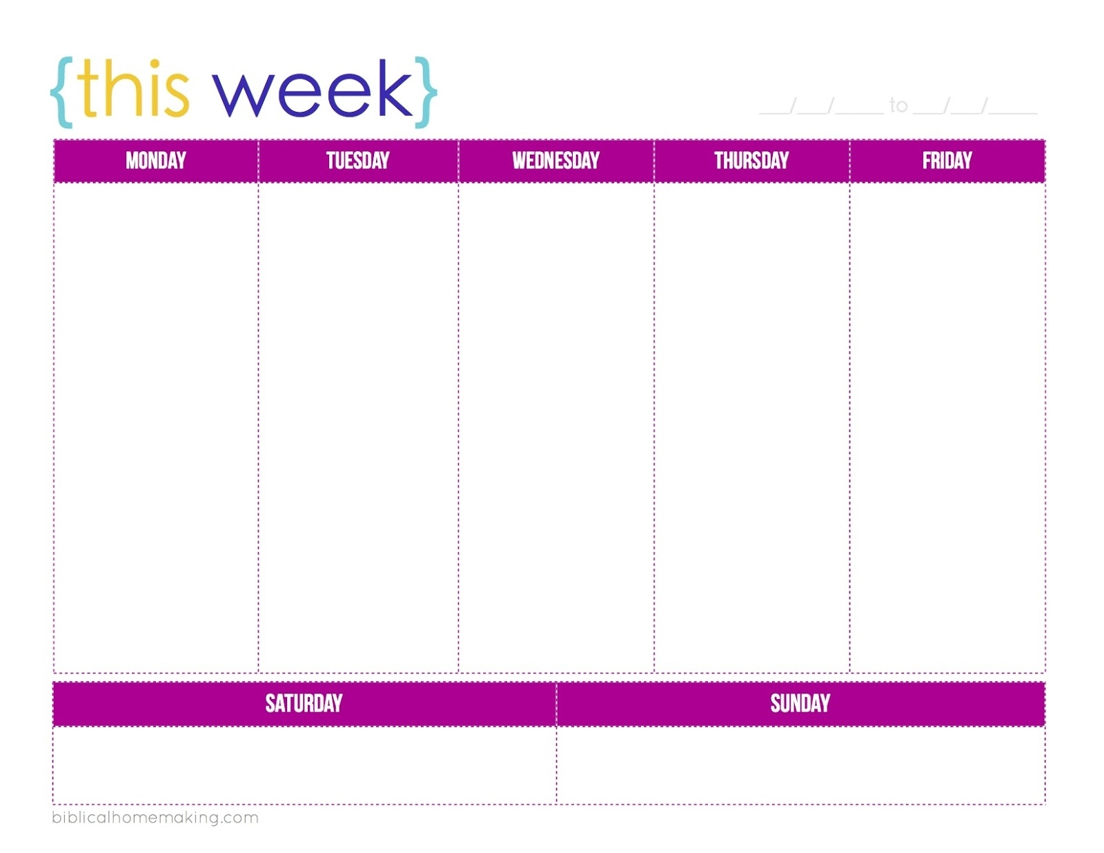 Free Printable Mf Calendar | Ten Free Printable Calendar for Weekly Calendar Monday Through Friday