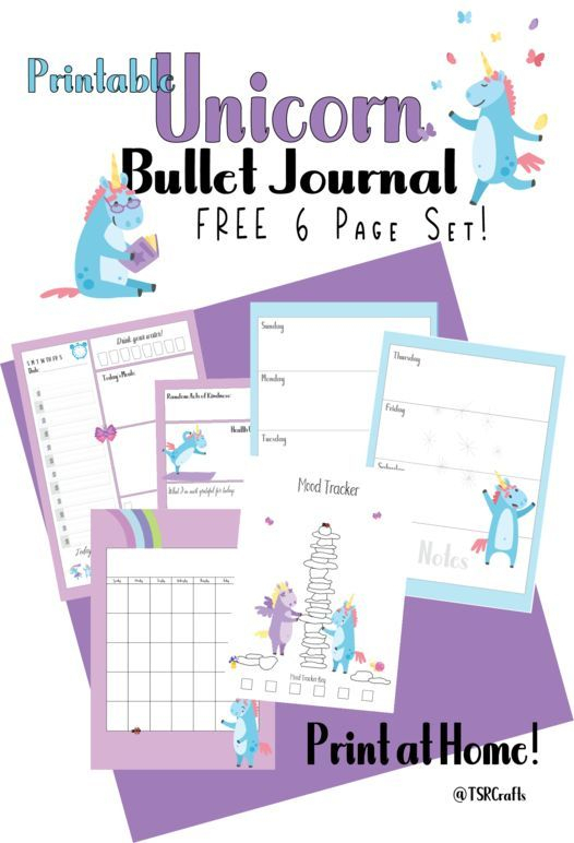 Free Printable Unicorn Planner Free 6 Page Sample Set Try in Advice From A Unicorn Calendar