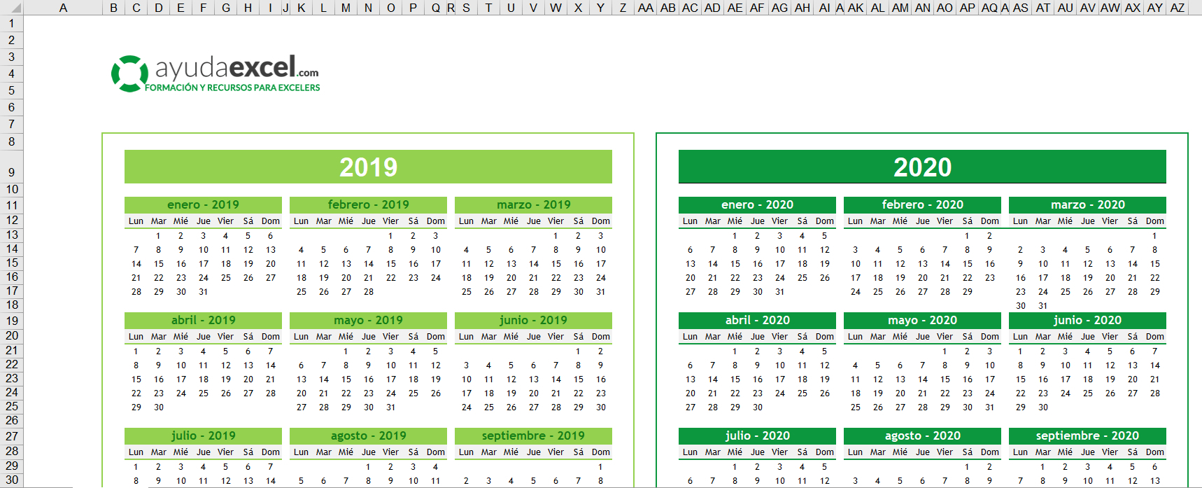 Get Calendario Juliano 2020 | Calendar Printables Free Blank with regard to Calendario Excel 2021 Plantilla