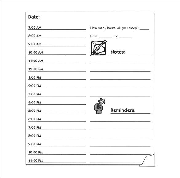 Hourly Schedule Template  11+ Free Sample, Example Format intended for Blank Weekly Hourly Schedule