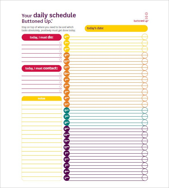 Hourly Schedule Template  34+ Free Word, Excel, Pdf for Blank Weekly Hourly Schedule