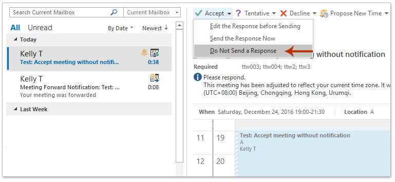 How To Accept A Meeting Request Without Sending Response intended for Calendar Invitation Your Response To The Invitation Cannot Be Sent