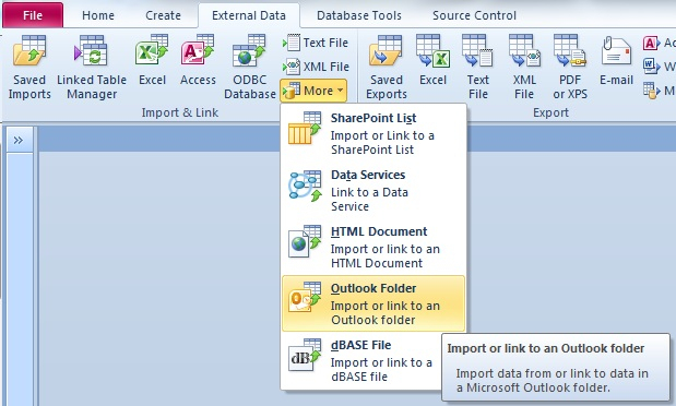 Link Microsoft Access Databases To Microsoft Outlook Inbox with Outlook 2010 Shared Calendar No Connection