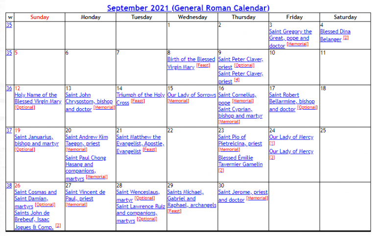 Liturgical Calendar 2021 | Roman Catholic Calendar 2021 inside Catholic Calendar 2021 Poster