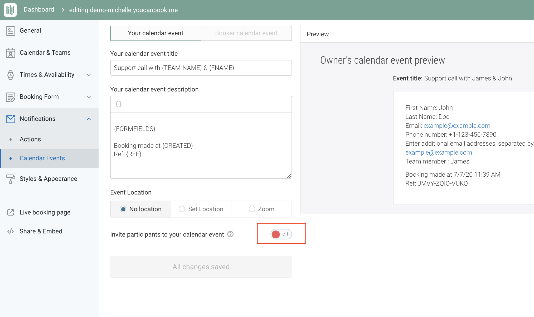 Managing Calendar Invitations  Youcanbook Support throughout Calendar Invitation Your Response To The Invitation Cannot Be Sent