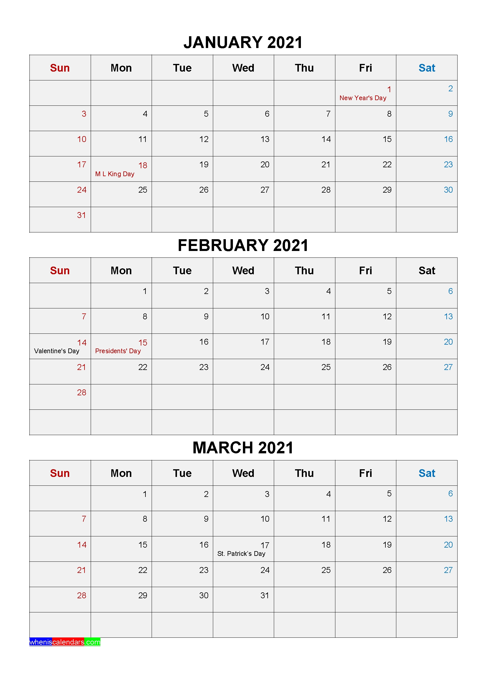 Months From Feb 1 2021 | Month Calendar Printable with 3 Month Calendar 2021 Printable
