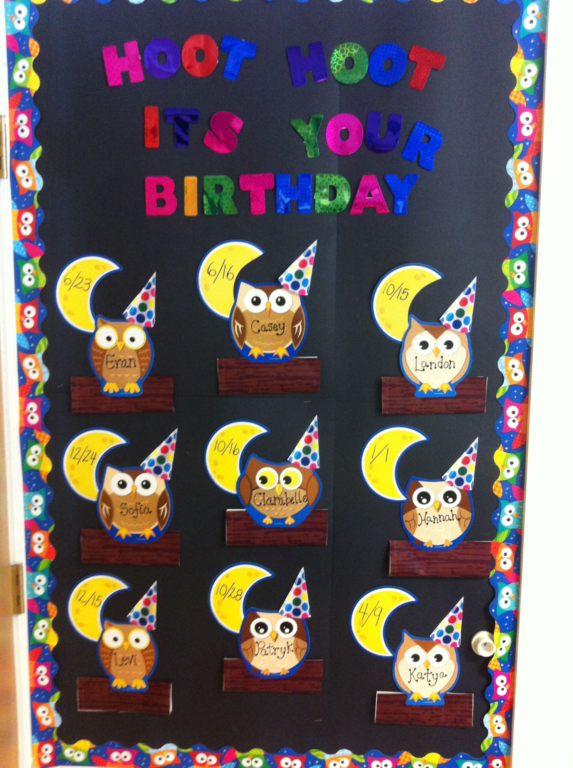 My Owl Birthday Board | Birthday Board Classroom for Owl Birthday Chart