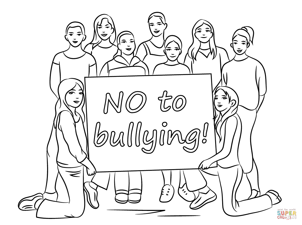 No To Bullying Coloring Page | Free Printable Coloring Pages inside Calendar Printing In Divisoria