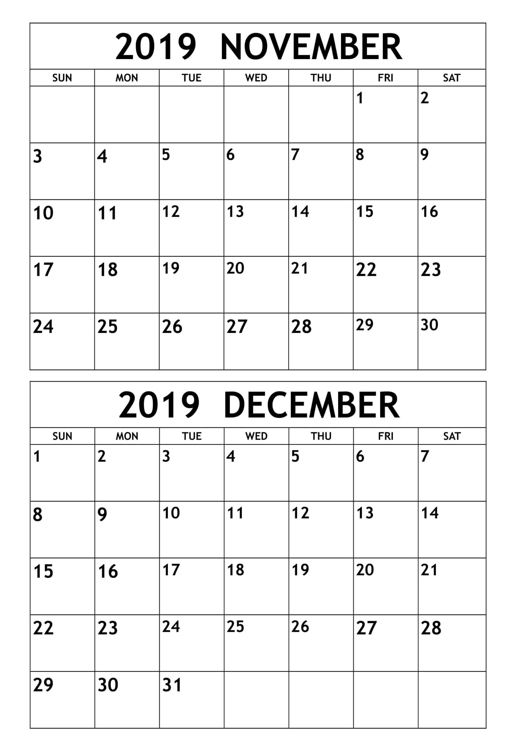 Online November December 2019 Calendar Printable | Magic pertaining to December Win Calendar